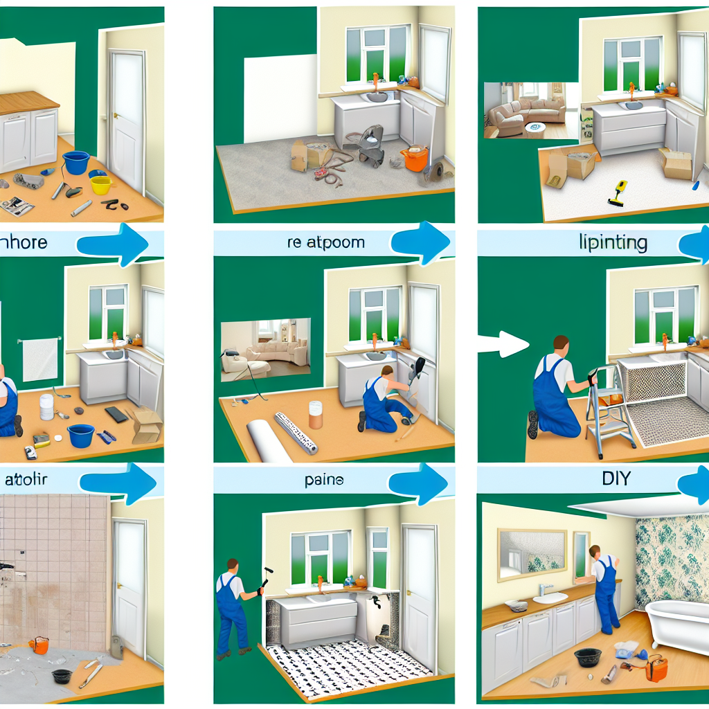 Kitchen renovation process.