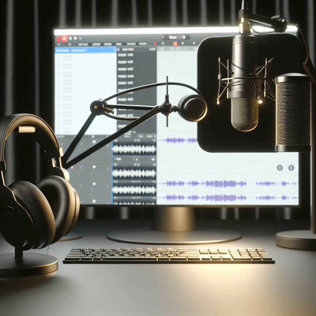 Un studio de inregistrare podcast.