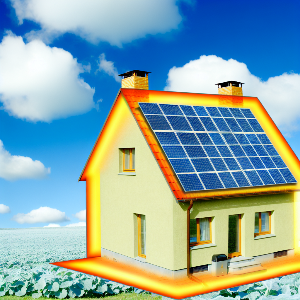 A house with solar panels on its roof.