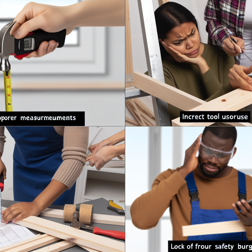 Improper measurementsIncorrect tool usageLack of proper safety gear