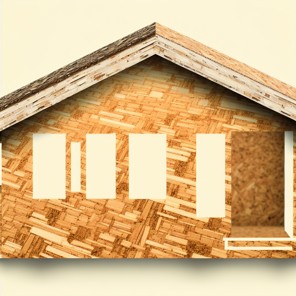 House under construction with plywood.