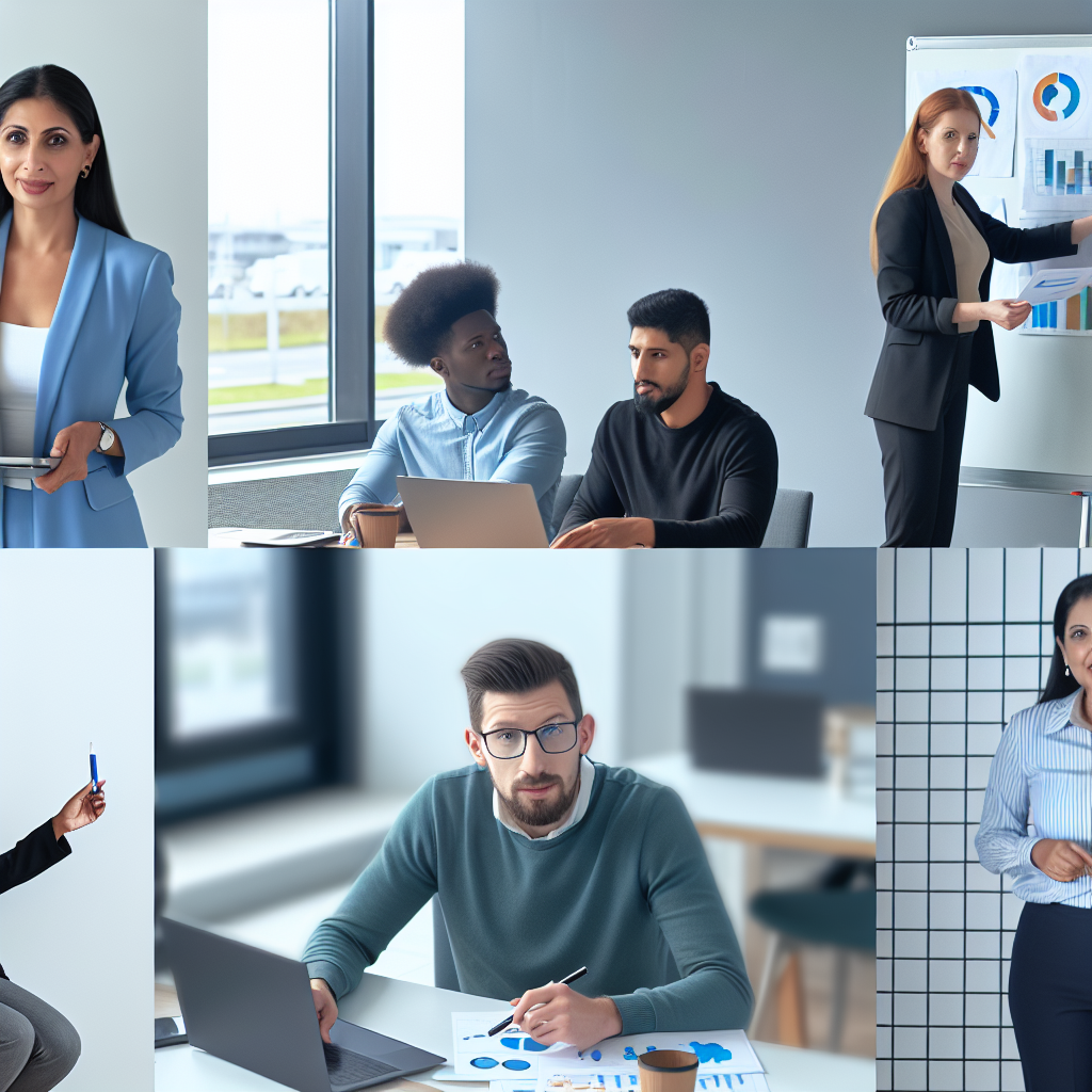 Business people in a meeting and presenting.
