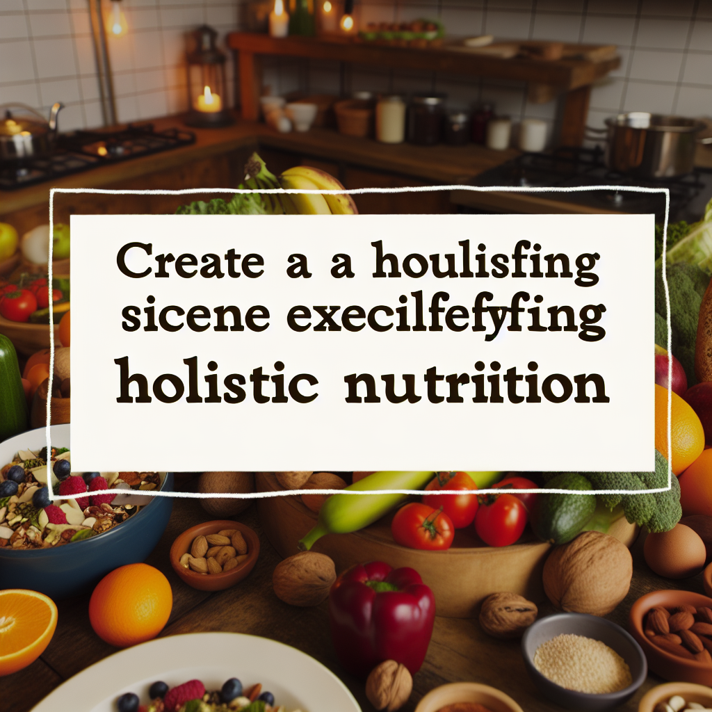 Create a a houlisfing sicene execilfefyfing holistic nutriiton