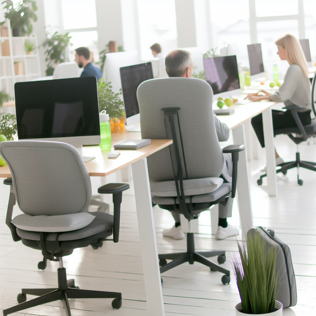 An office with people working at desks with computers.