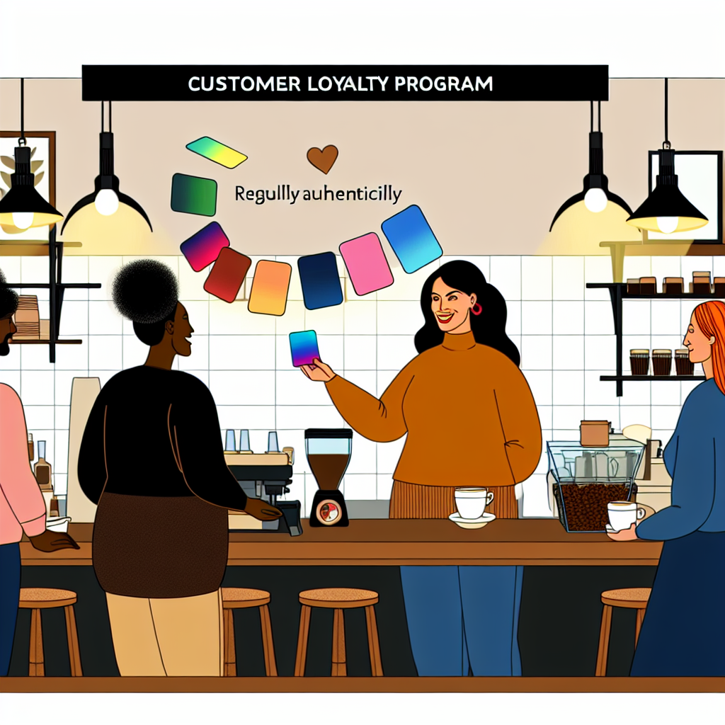 Customer loyalty program in a coffee shop.